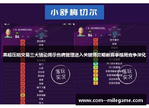 英超压哨交易三大结论揭示伤病管理进入关键博弈期新赛季格局竞争深化